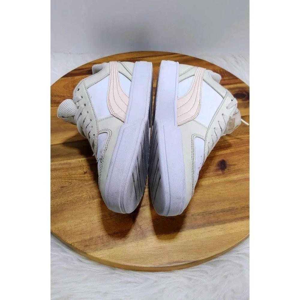Puma Carter Jr Sneakers Youth 4 White Pink‎  Lace Up Shoes 396316-38 Streetwear